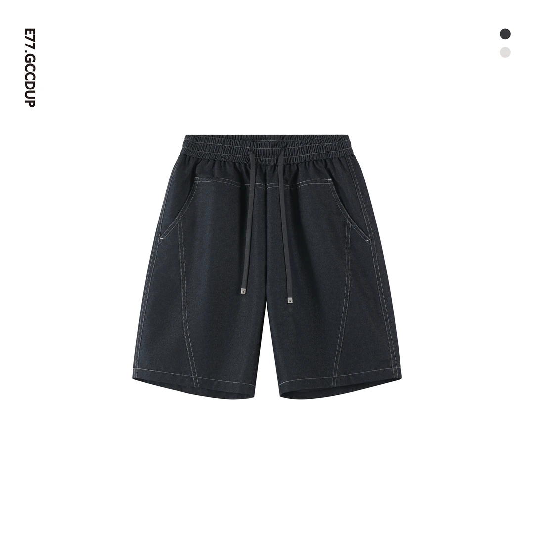 夏季新款韩版舒适百搭纯色潮流休闲高级感男装简约时尚短裤5615