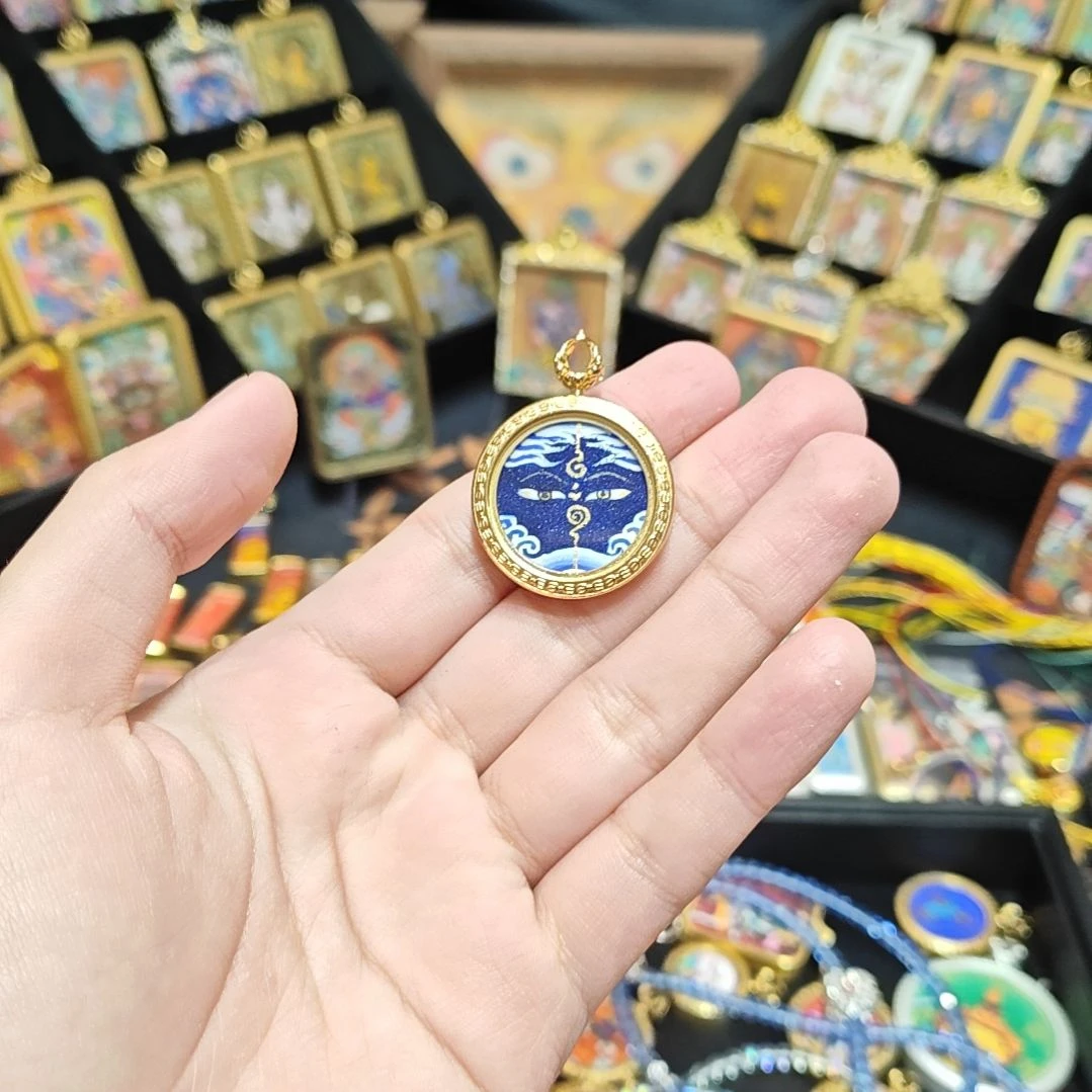 吊坠芒*纯手绘药师唐卡