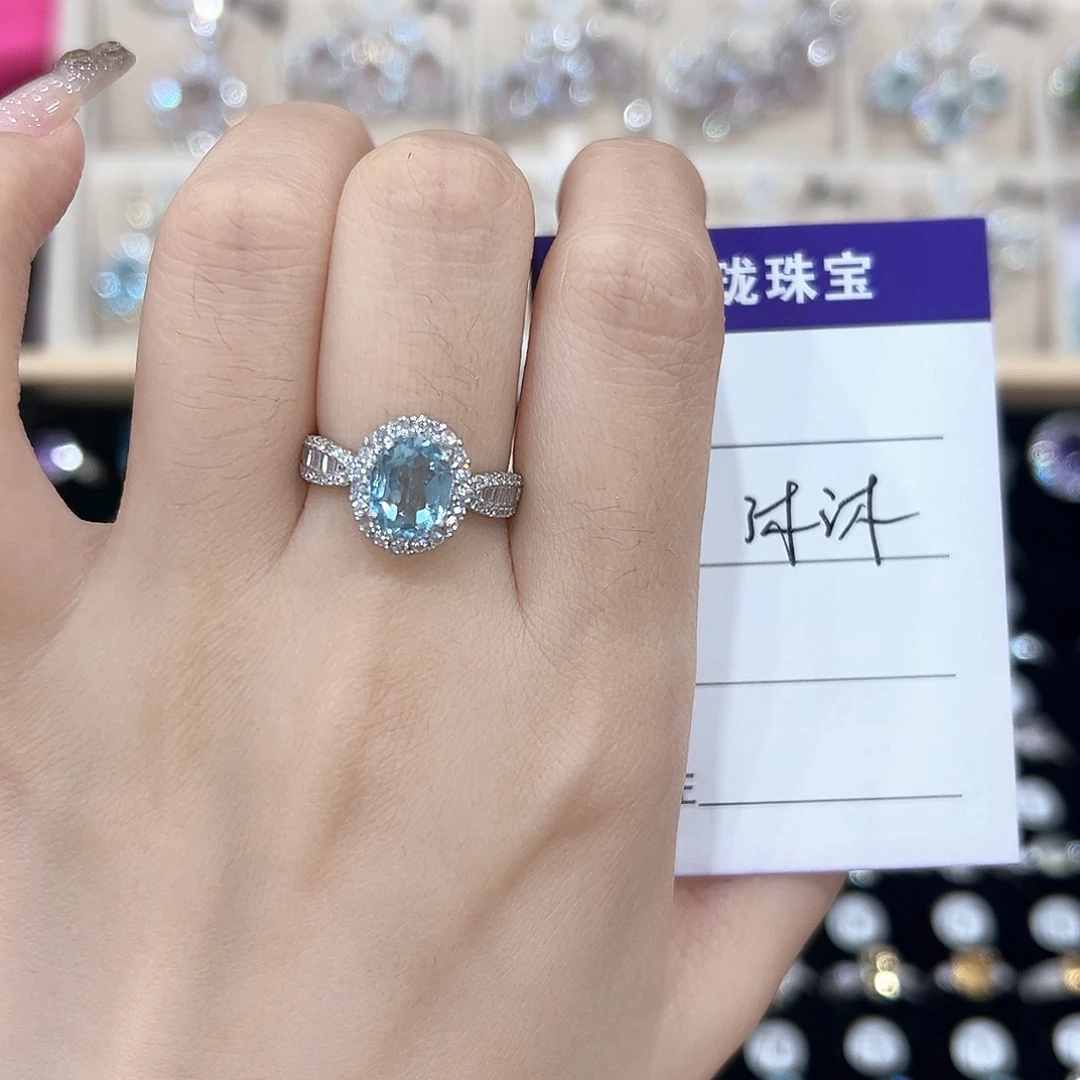沐***沐芙蓉石戒指银S925镶嵌