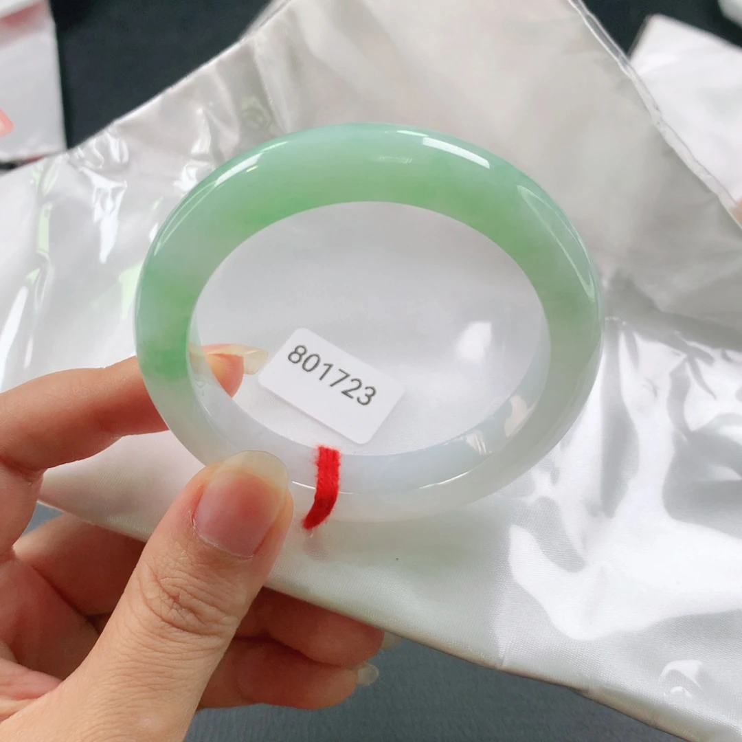 未镶嵌手镯翡翠半山水冰胶03