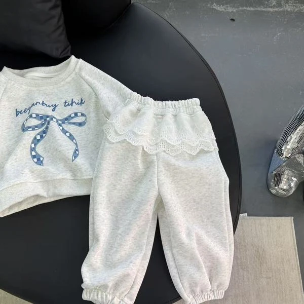 【甜美套装】女童春秋套装2025新款洋气卫衣两件套春秋款休闲