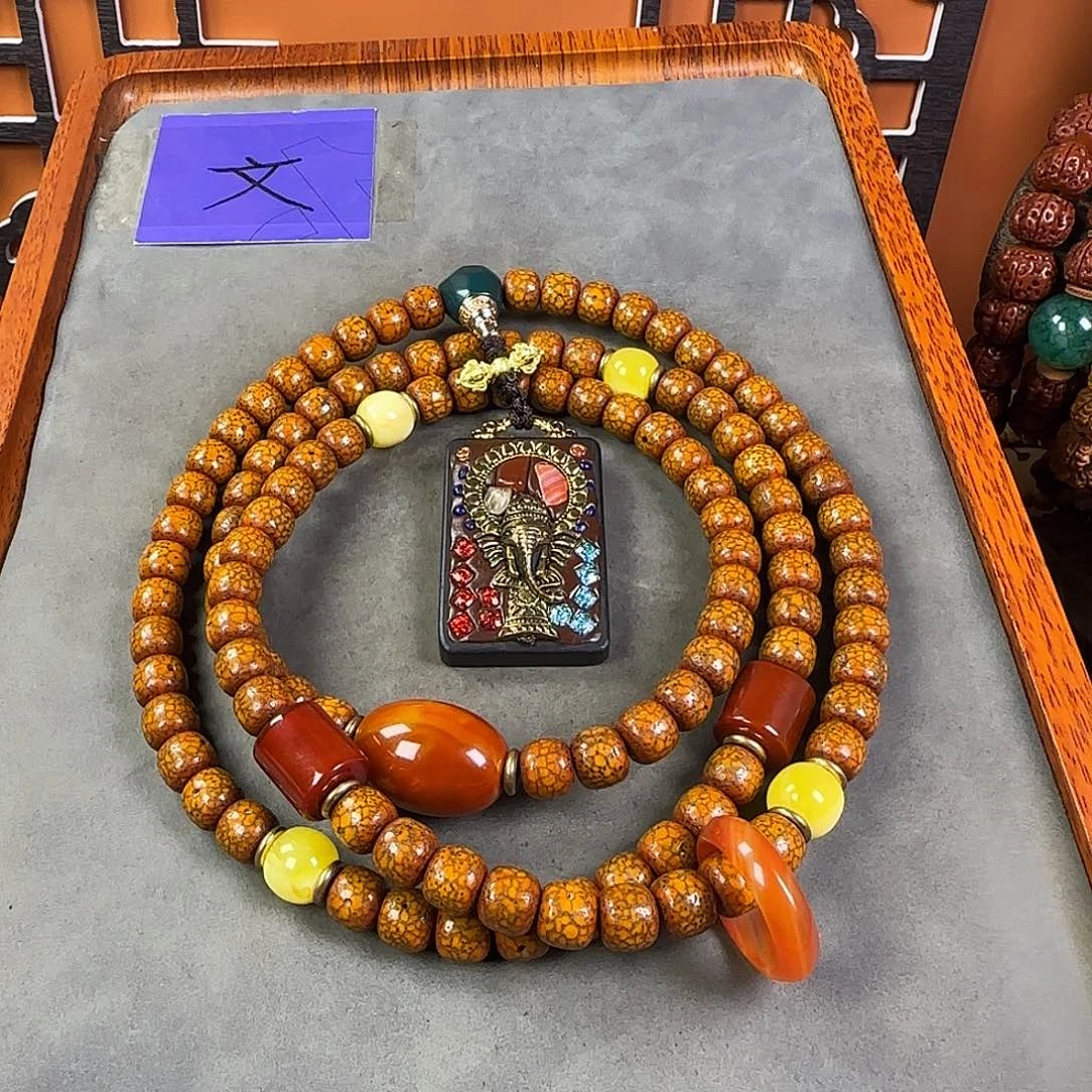 吊坠星月菩提脖挂