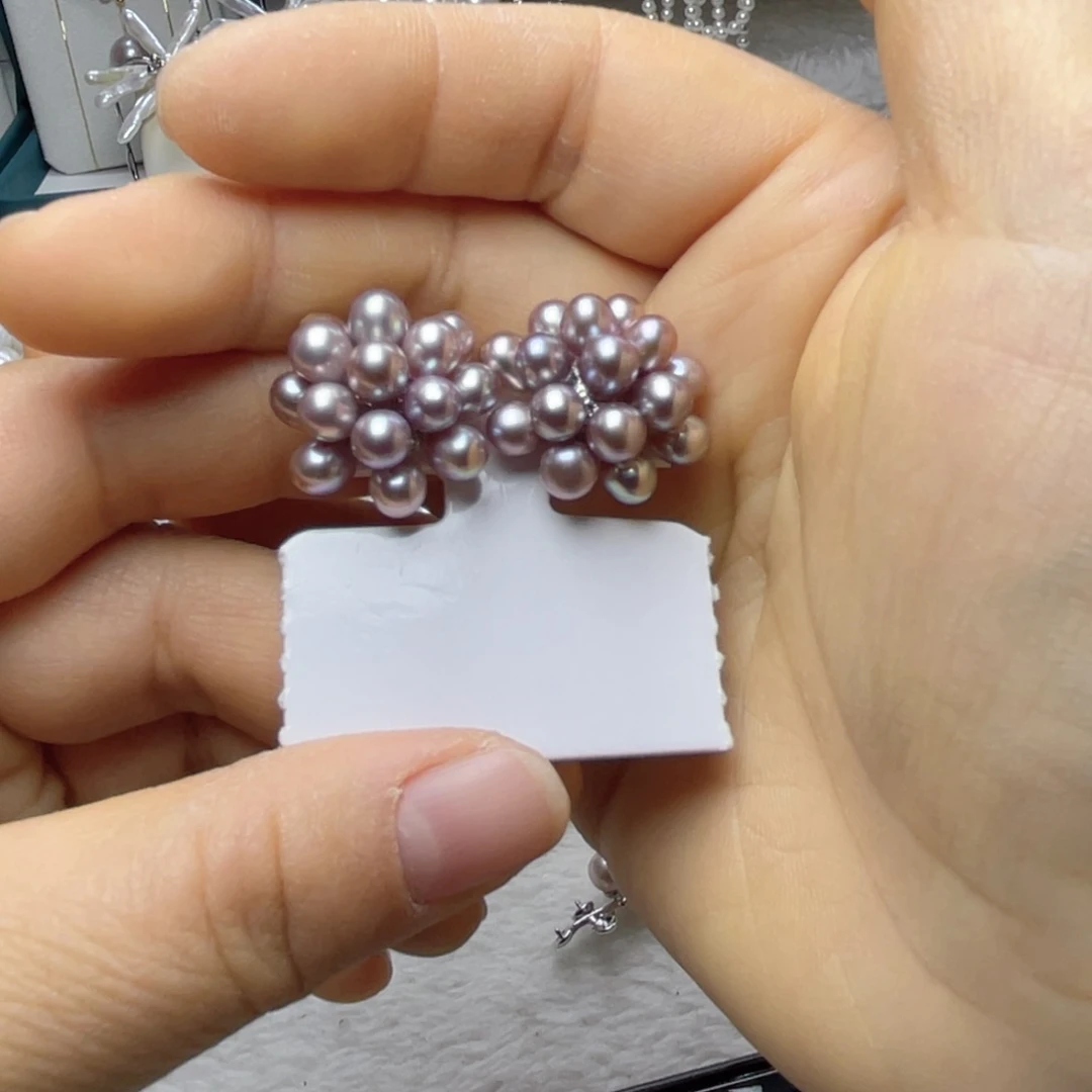 银S925镶嵌珍珠首饰淡水珍珠