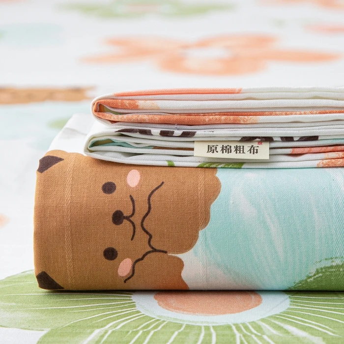 床笠新款五幅段床单原棉老粗布凉席老粗布床单