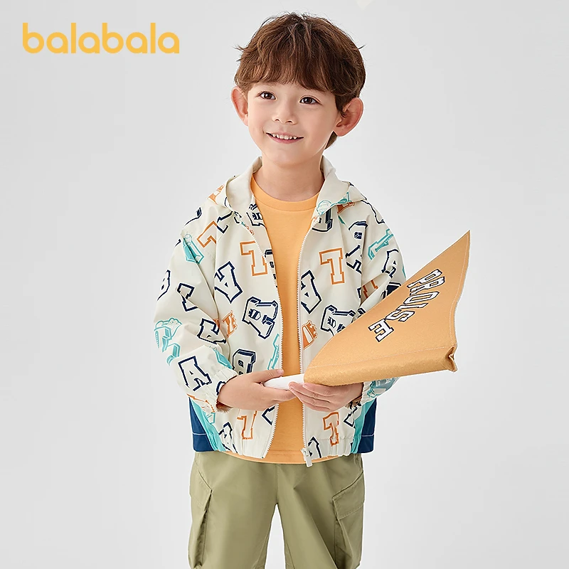 巴拉巴拉童装儿童外套男童软壳衣春新款连帽上衣