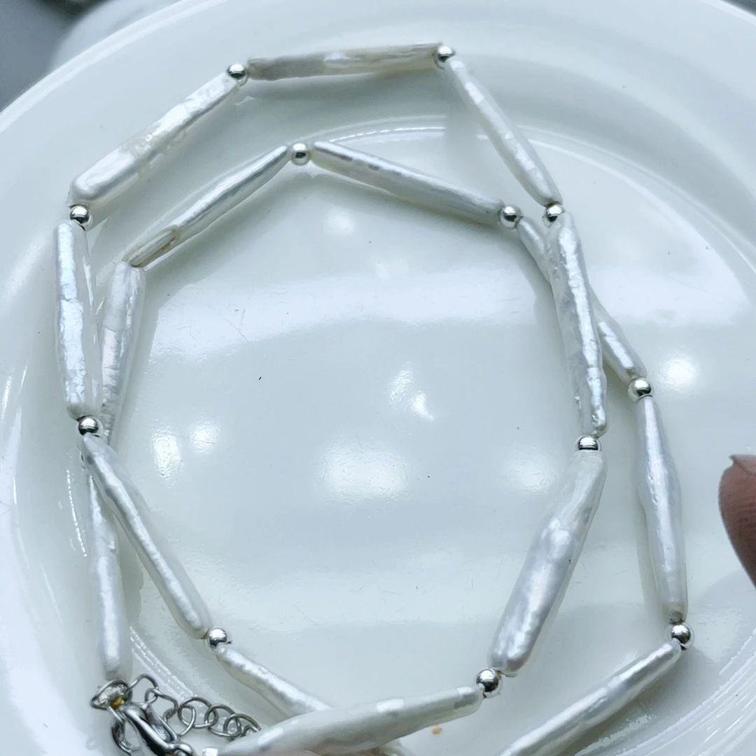 淡水珍珠颈饰钛钢