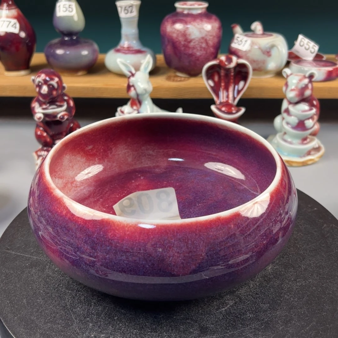 瓷片弈*微瑕传统洗玉石釉纯手工