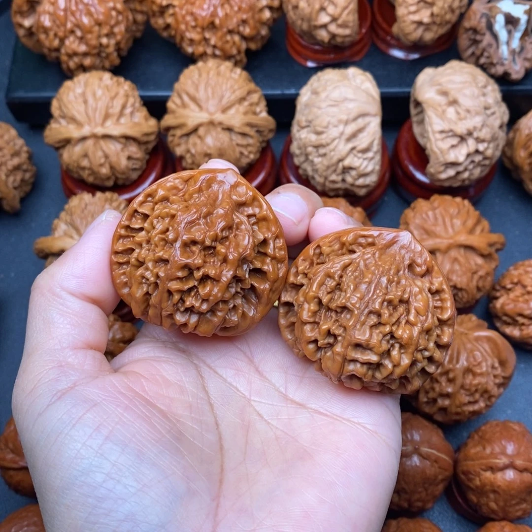 文玩核桃把件43官帽