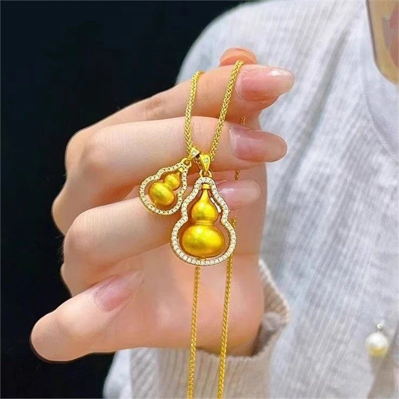 铜合金项链铜合金项链新中式女款铜合金项链小红书黄金爆款小