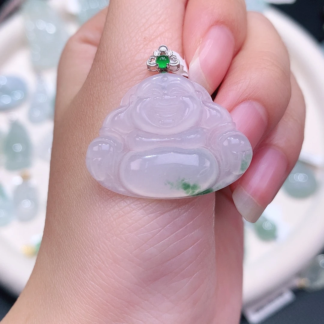 颈饰18K金镶嵌翡翠22.1-29.1-4.2