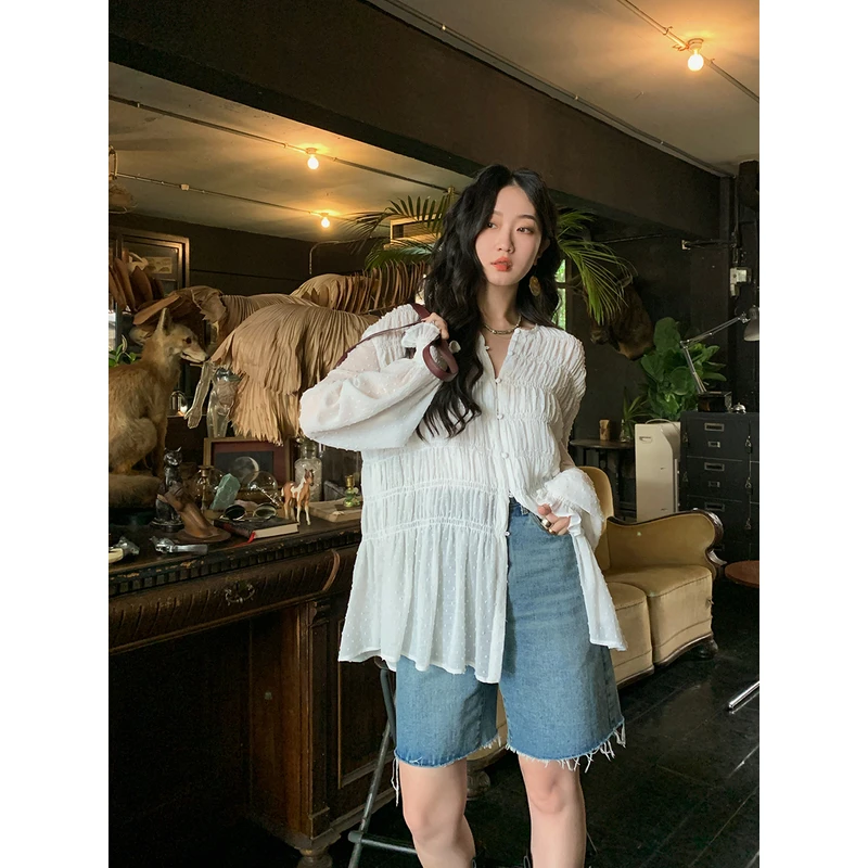 任小艺牛仔短裤女夏季薄款2024年新款宽松阔腿显瘦a字短热裤