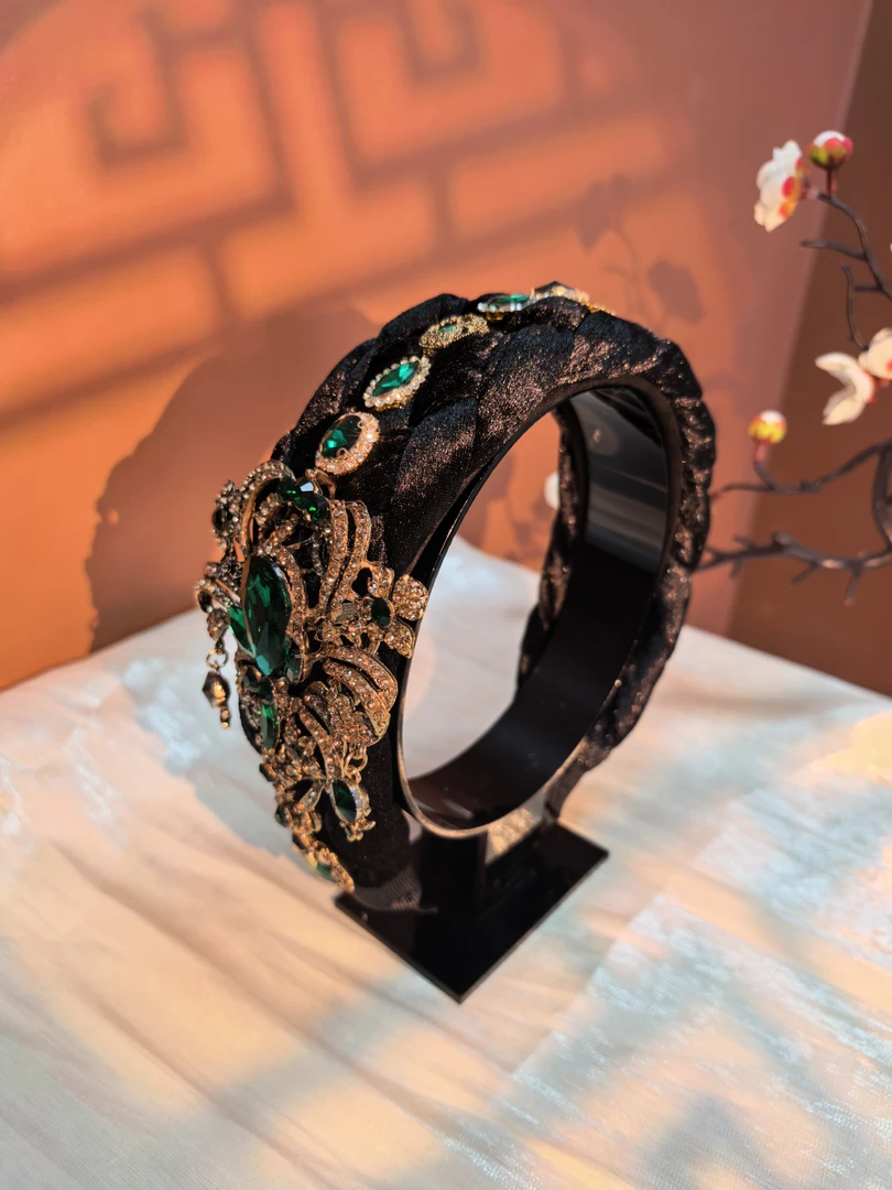 【翠色】原创自制复古宫廷风发箍