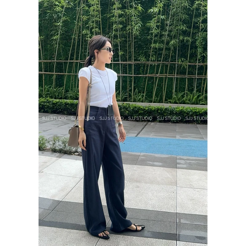 【娇娇私服订制】新款上新直筒棉麻复古宽松显瘦休闲裤60802#