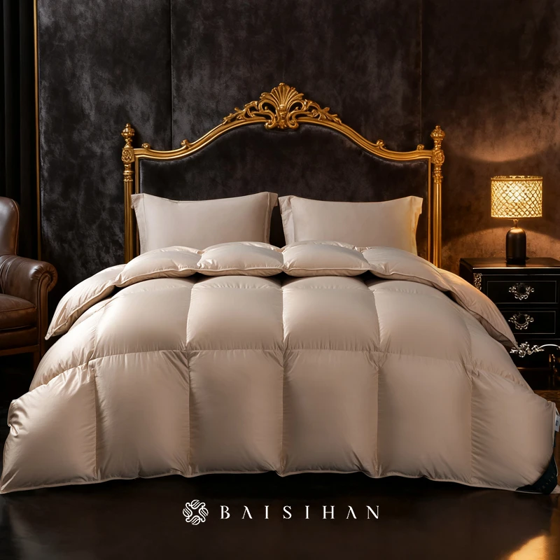 【私人定制婚庆送礼】95大朵白鹅绒被加厚冬被高档柔软羽绒被子