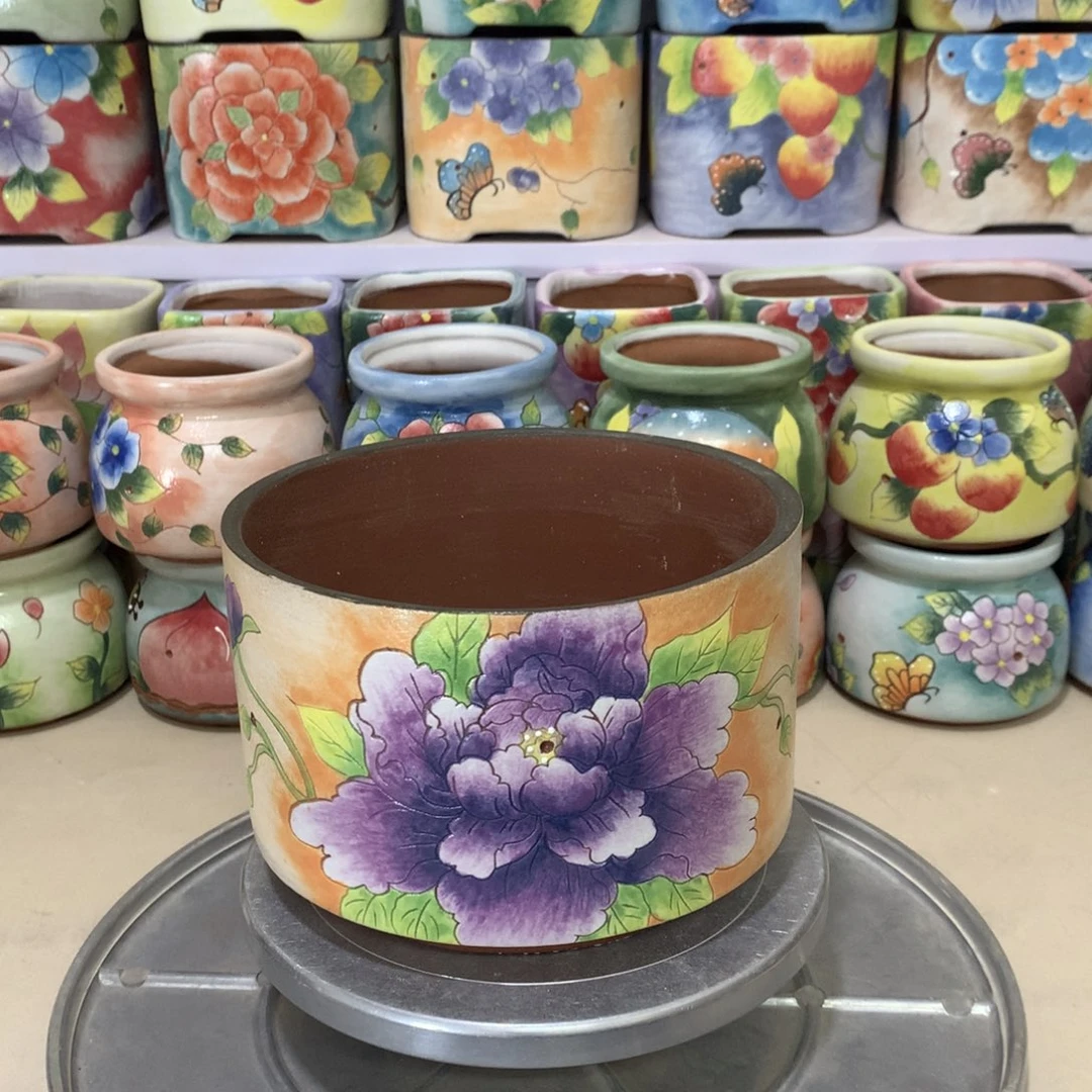 福利花盆，手绘花盆