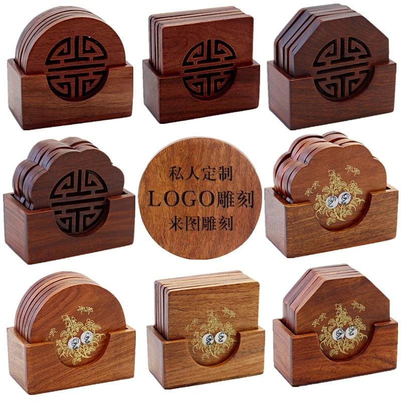 越南花梨木红实木质杯垫创意隔热垫餐桌垫盘子垫家用防烫垫砂锅垫