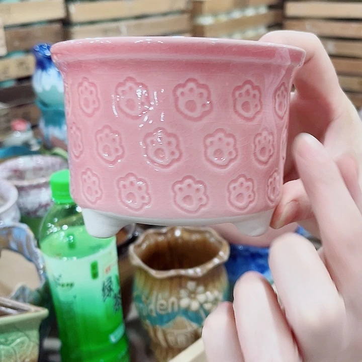 有孔.凑单10元陶瓷花盆发货！