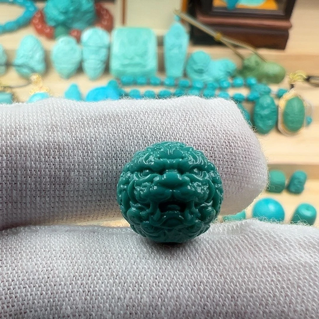 未镶嵌绿松石兽珠卡13