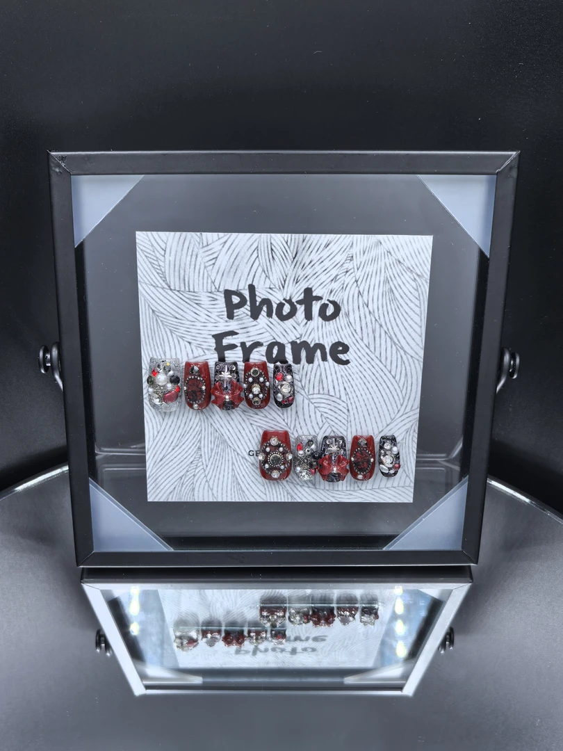 安夏 苏晚 直角方 纯手工穿戴甲红色重工款