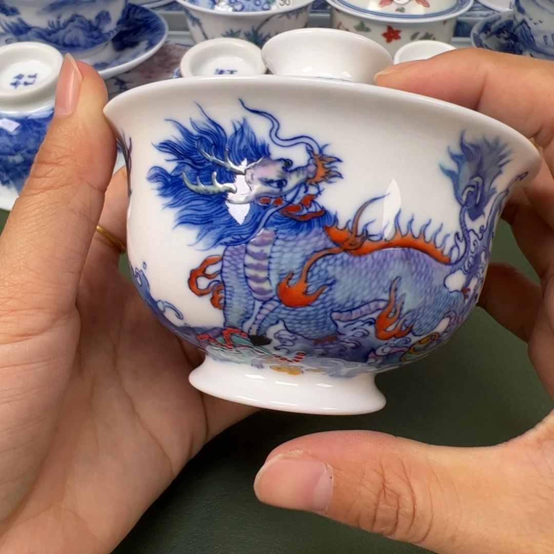 陶瓷景德镇纯手工纯手绘茶具木木45