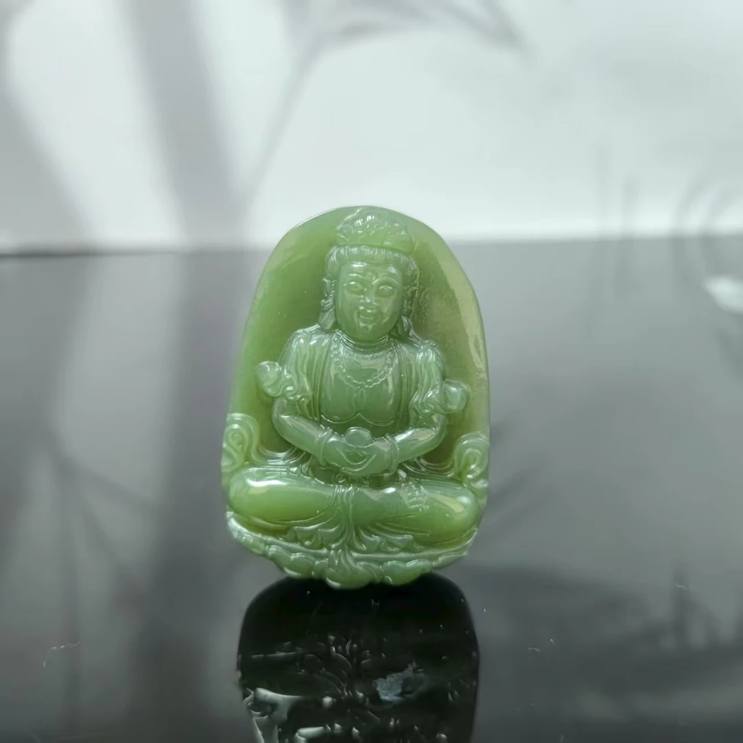 Q和田玉观音吊坠0064