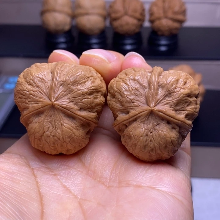 文玩核桃把件三星抱月12