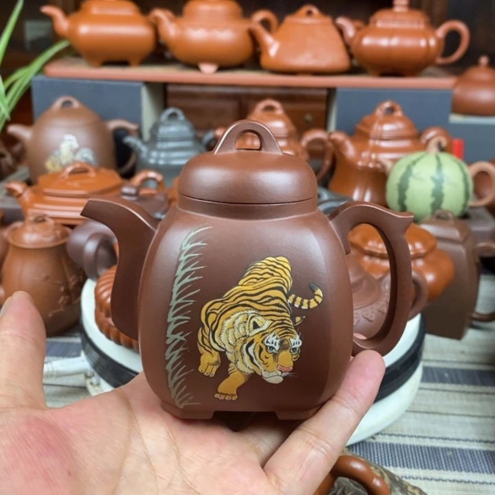 茶壶紫砂福韵八方260Cc原矿老紫泥特价