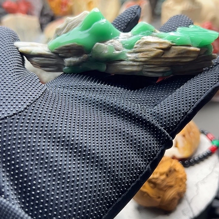 四川石雅安绿摆件