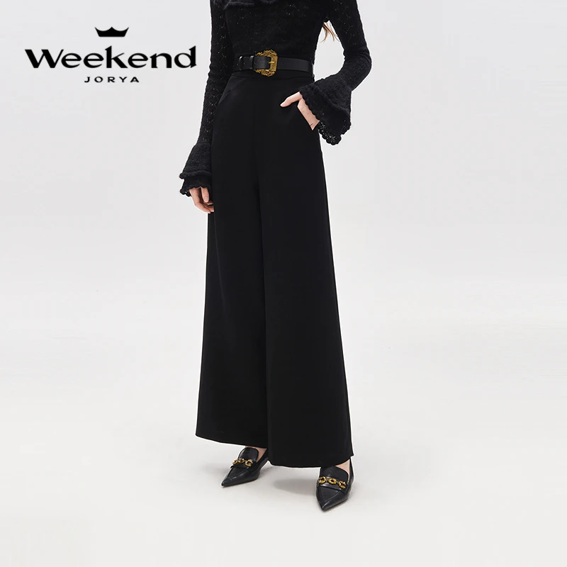 卓雅周末通勤宽松直筒休闲气质女装长裤EJWDCR23