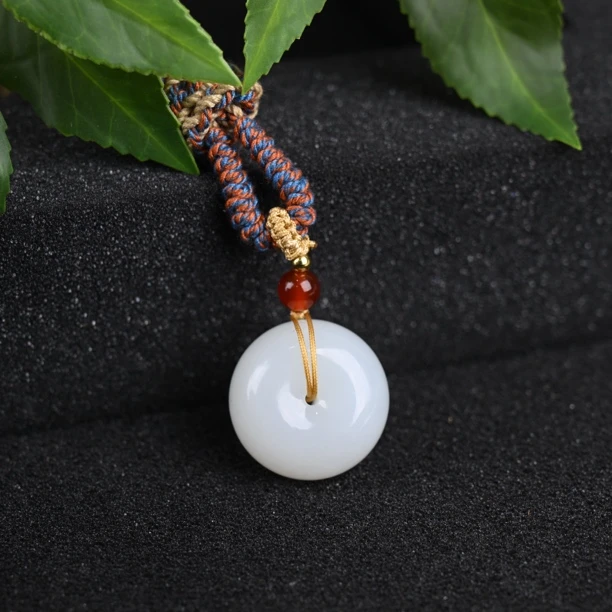 天然和田玉俄料平安扣23.4mm*14.5mm（WH3453）