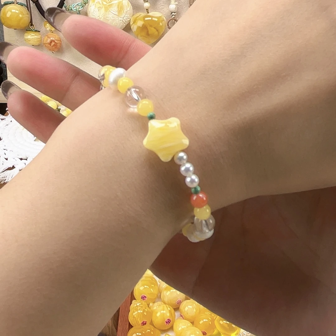 蜜蜡手链未镶嵌星星福利