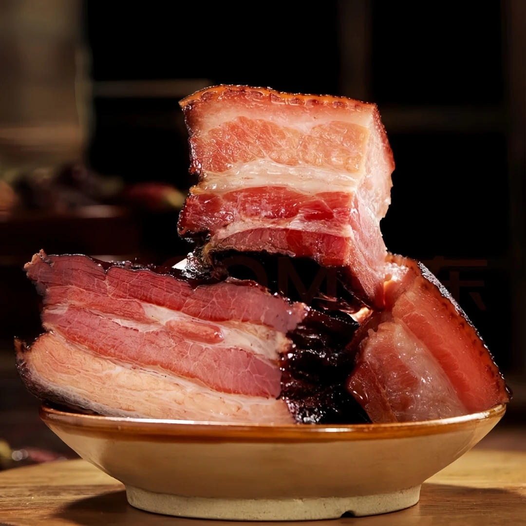 【买两斤送三斤 到手5斤】柴火烟熏五花腊肉真空包装