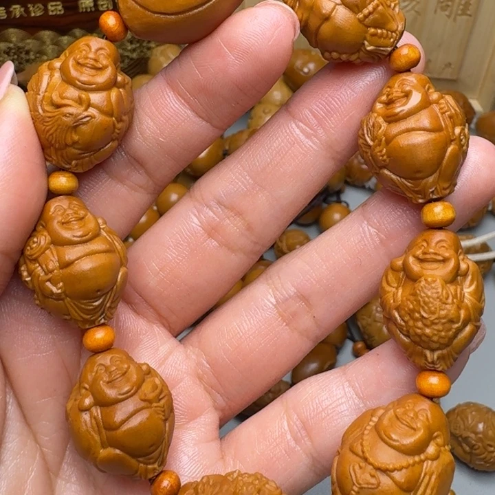 橄榄核手串/手链瑞兽弥勒