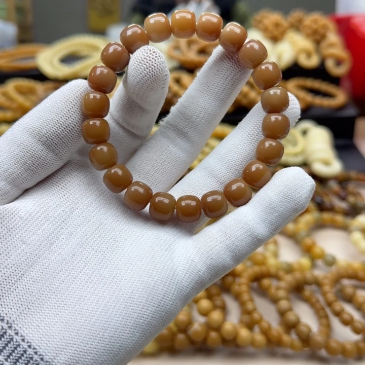 菩提根/象牙果手串10.11 5年 鬼工 藕粉色