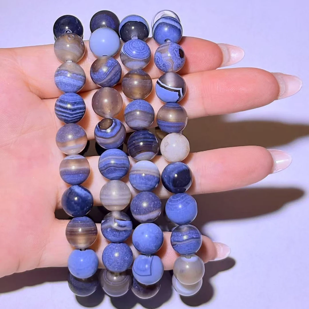 J804 蓝沁 玛瑙 手串 多样性发其一