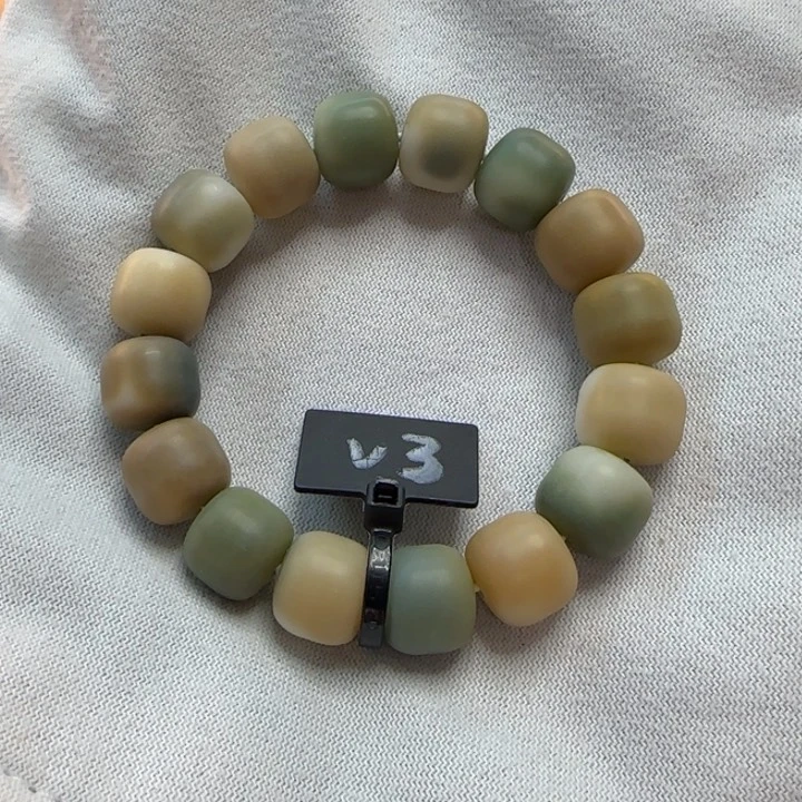 菩提根/象牙果吊坠卡14桶珠干磨微瑕3