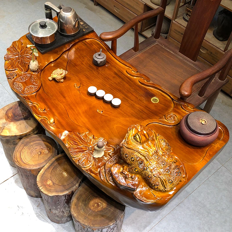 树根茶桌实木根雕茶台茶几木头树根茶台SP3427