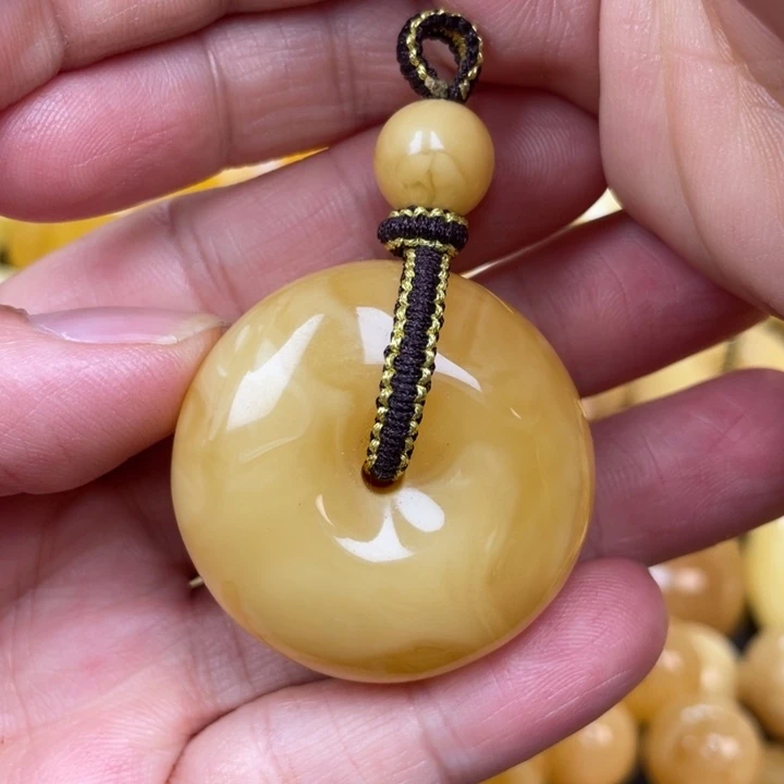 未镶嵌蜜蜡裸石蜜蜡平安扣