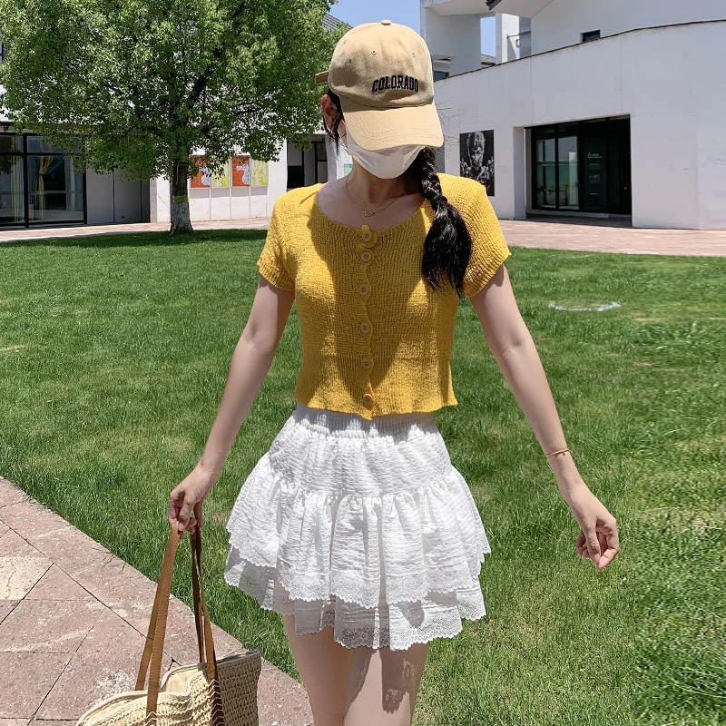 显瘦格子半身裙夏季百搭学生宽松小个子ins女装半身裤裙时尚外穿