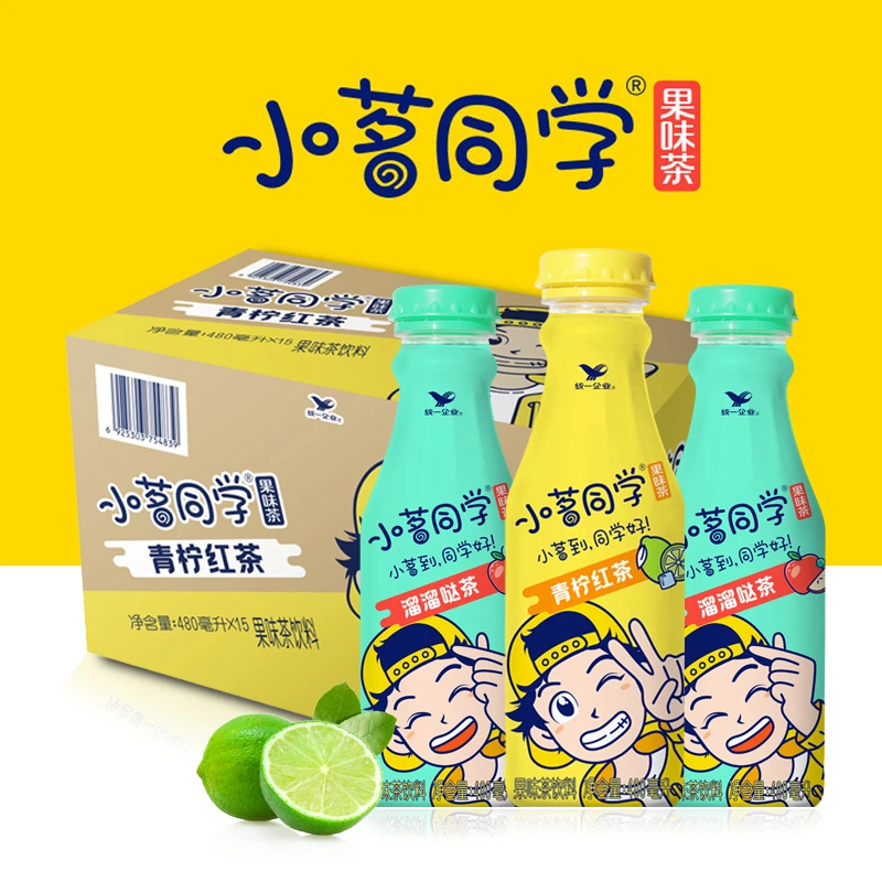 【背面能写字】统一小茗同学青柠红茶溜溜哒茶同学悄悄话饮料480ml
