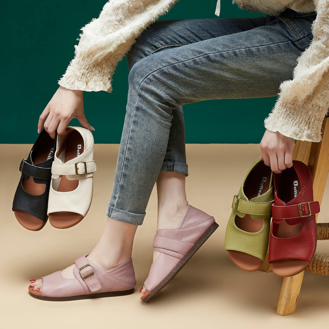 [大鱼海棠]316头层牛皮凉鞋2025新款软底软面舒适防滑轻便女拖鞋