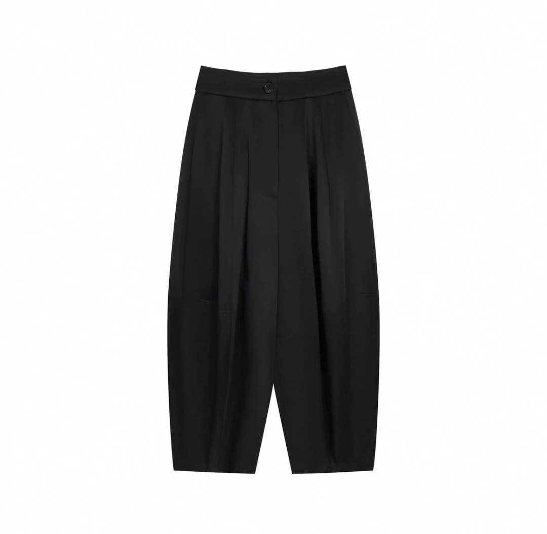 Dami极简切割休闲裤女2025夏季新款设计感小众宽松直筒裤女