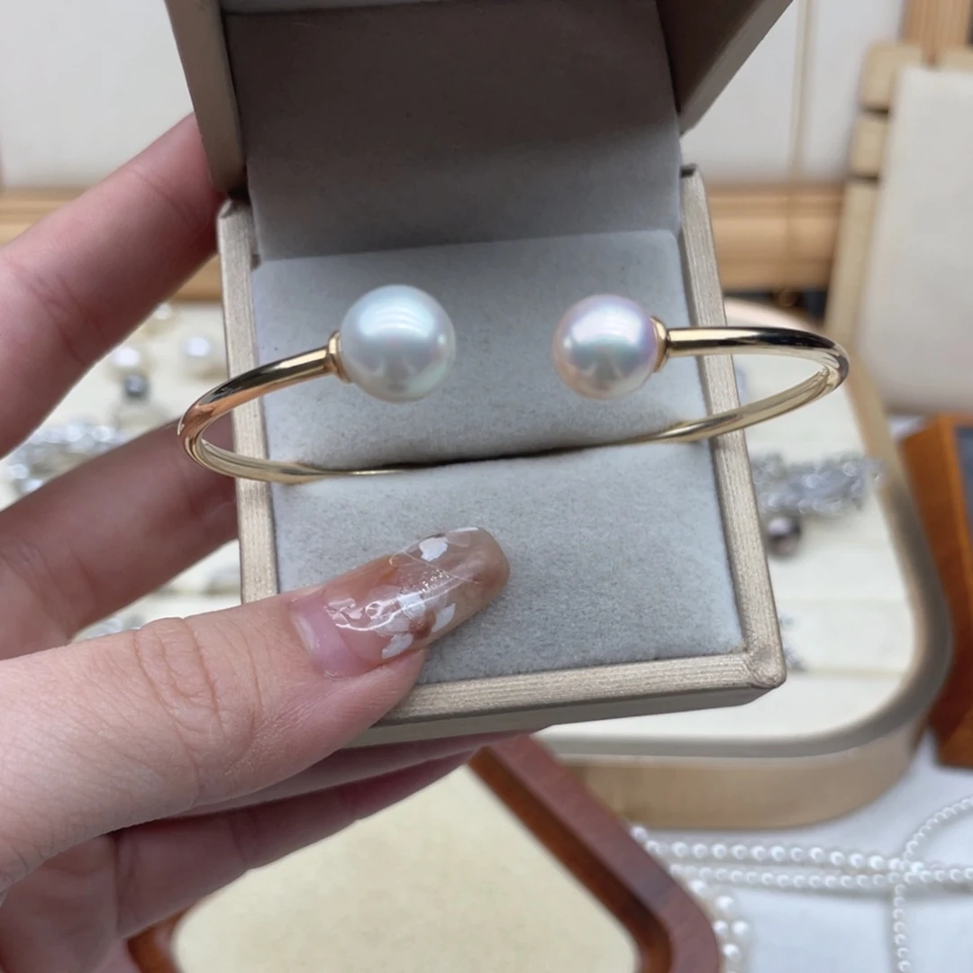 手镯海水珍珠银S925镶嵌Y86