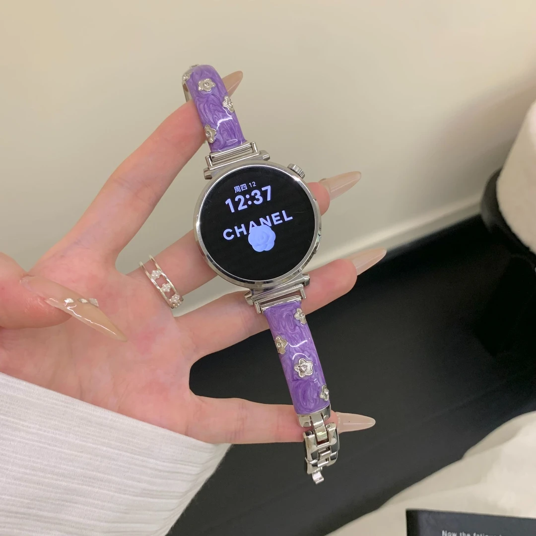 适用vivo watch5表带璀璨星河小花金属vivo watch gt/watch3表带