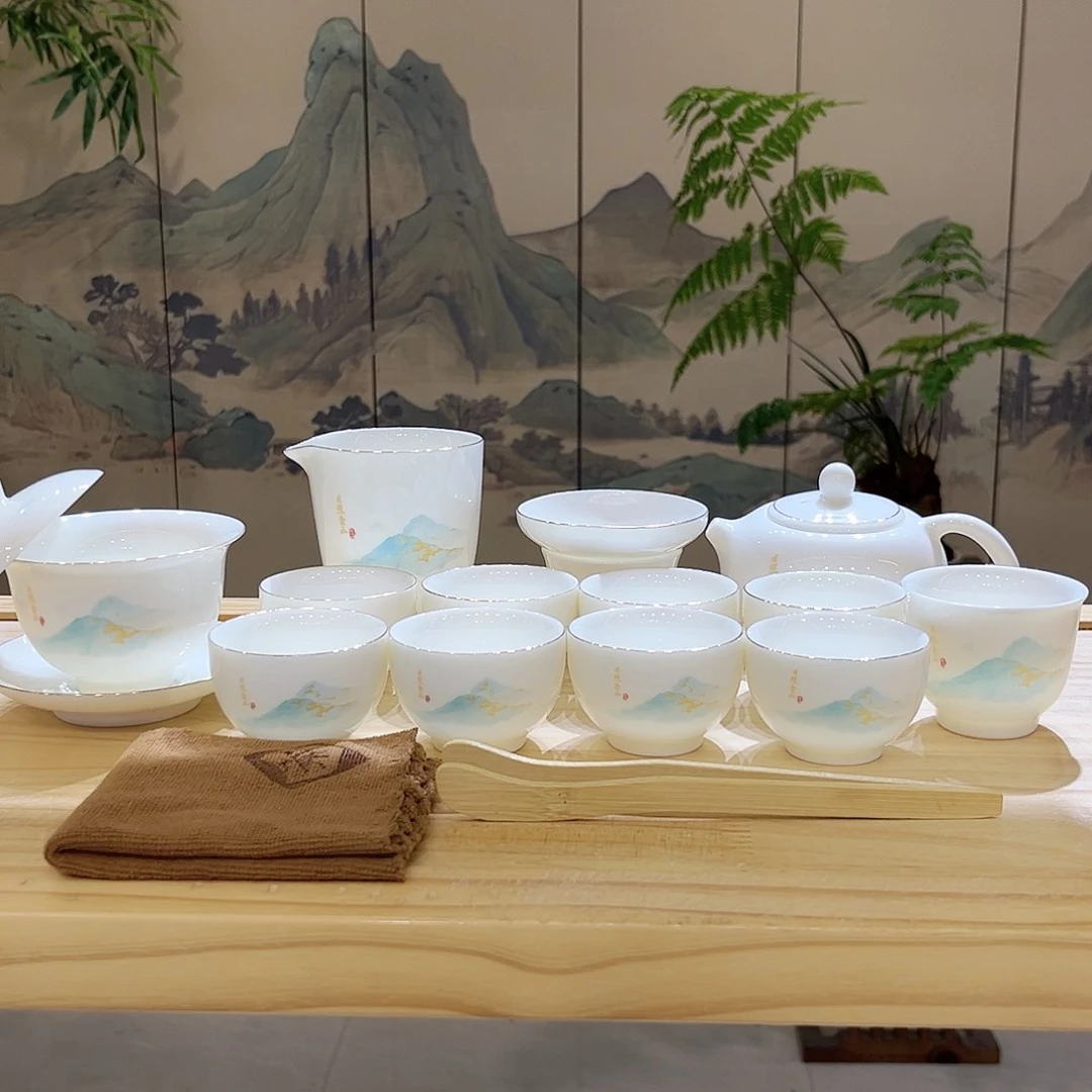 【都彩】日照金山羊脂玉瓷16头