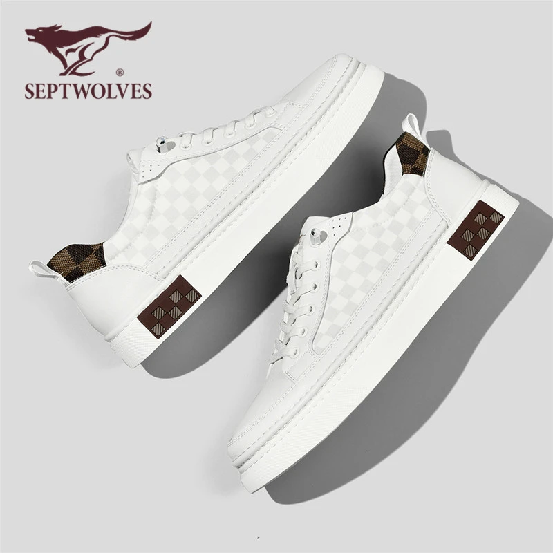 七匹狼正品男士小白鞋秋季透气男鞋轻奢潮流休闲板鞋一脚蹬懒人鞋