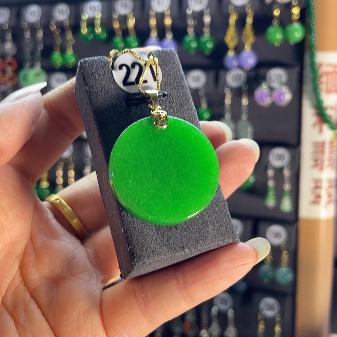 翡翠银S925镶嵌耳饰221