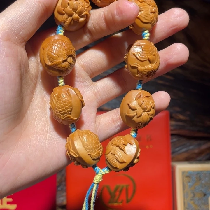 手串/手链核桃荷花鱼纯手工