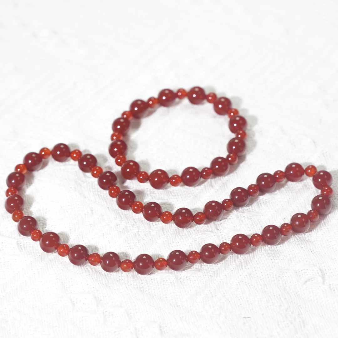 【显白好看】红玛瑙手链一套