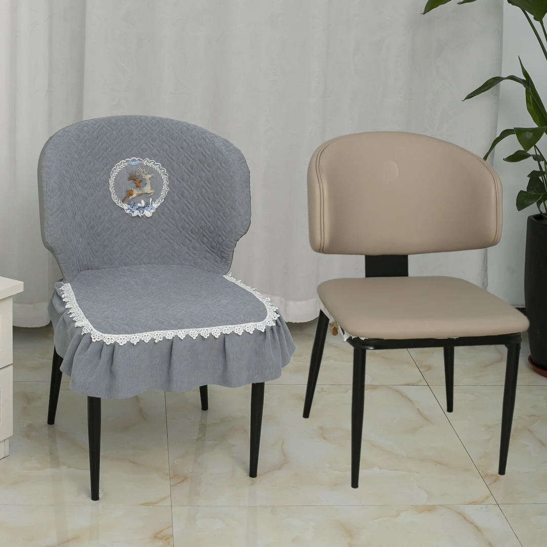 轻奢新款弧形椅子套罩坐垫靠背一体全包通用四季万能椅垫弹力凳子